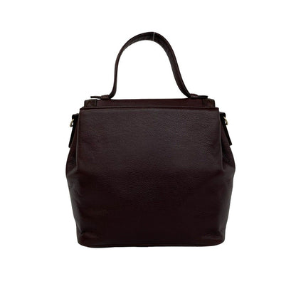 Saint Laurent Vintage YSL Logo Leather 2-Way Shoulder Bag Handle Brown — view 3