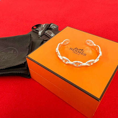 Hermes Enchainee Bangle 925 Sterling Silver Handbag