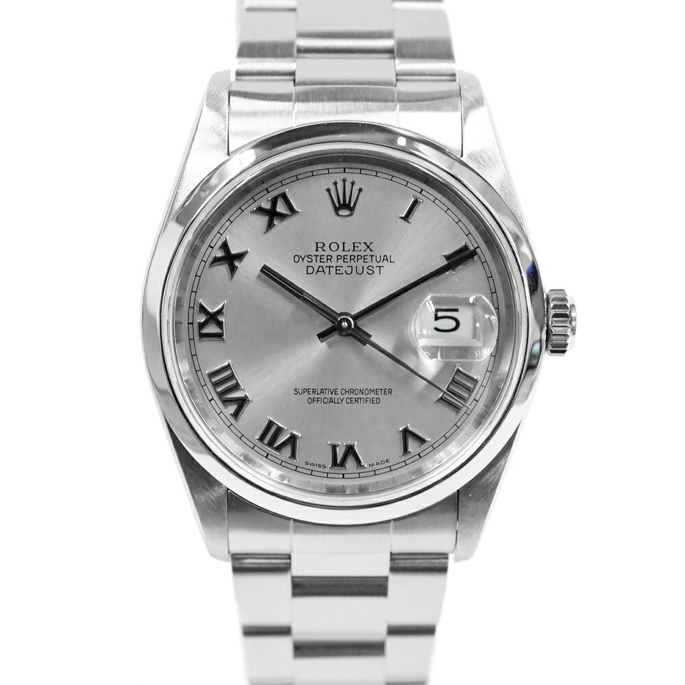 Rolex Datejust Gray Rome D No Overseas Watch SS