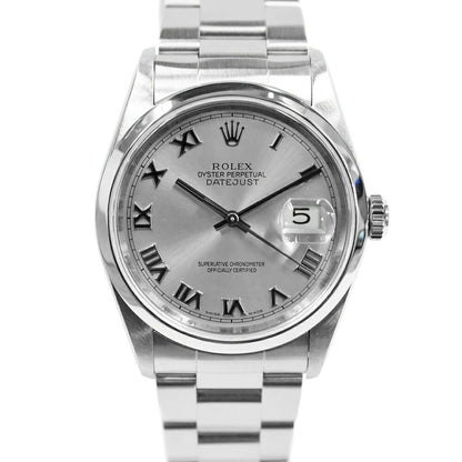 Rolex Datejust Gray Rome D No Overseas Watch SS