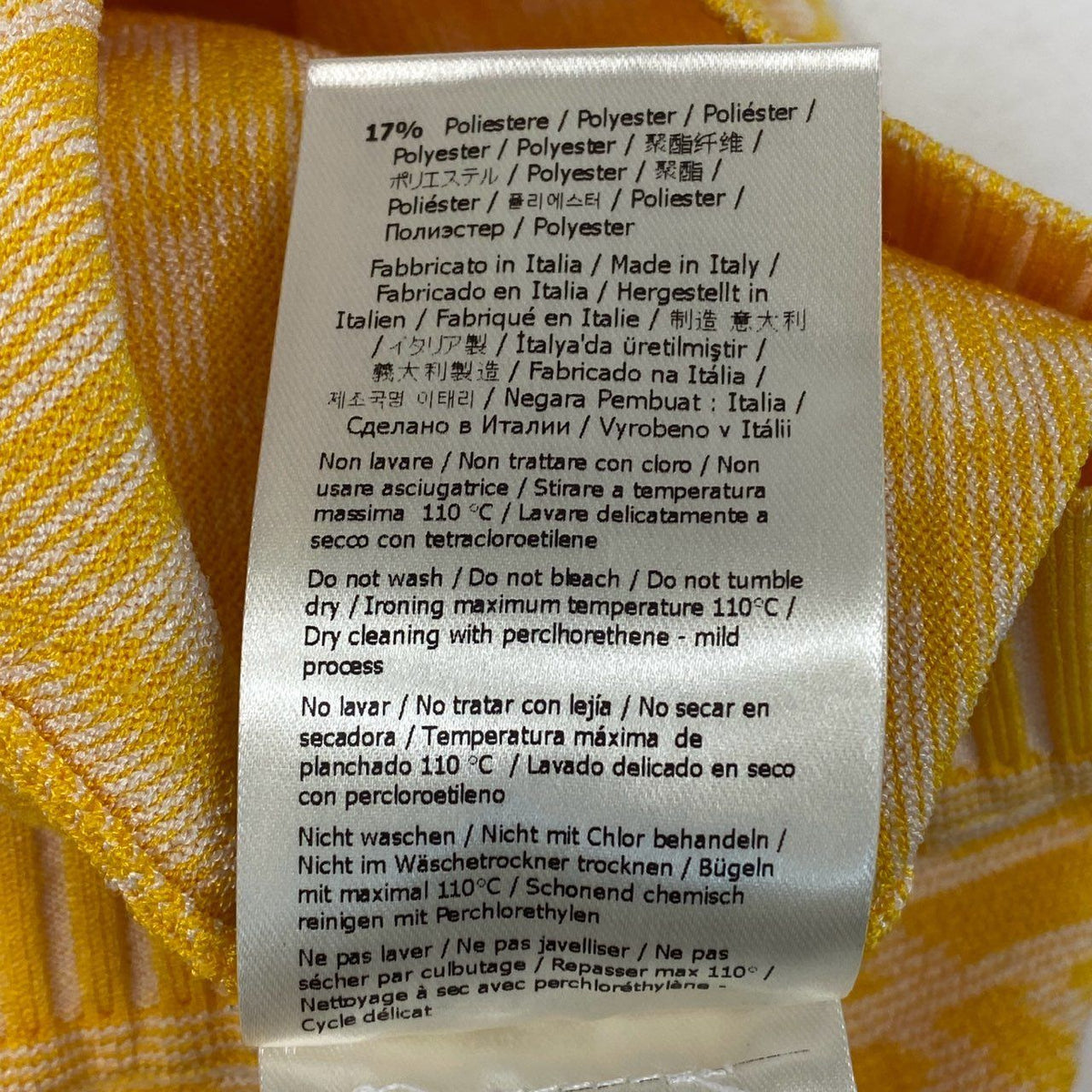 Fendi Ib7 Zucca Pattern Knit Skirt FF Logo Pencil Yellow 38 — view 6