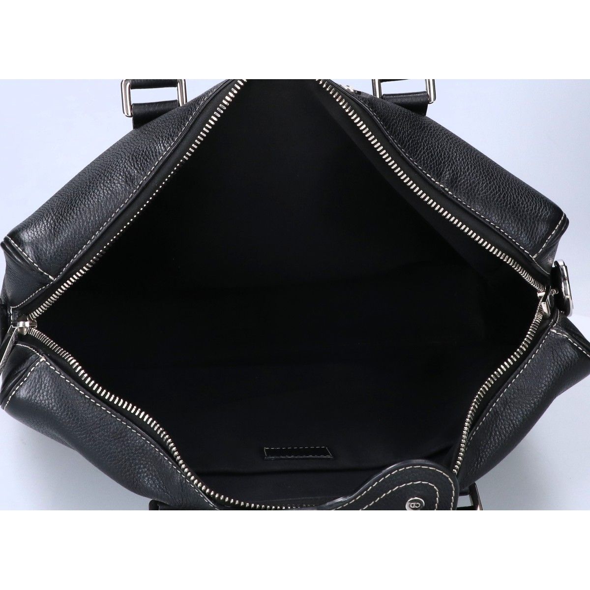 Dior Black Leather Lango Briefcase — view 7