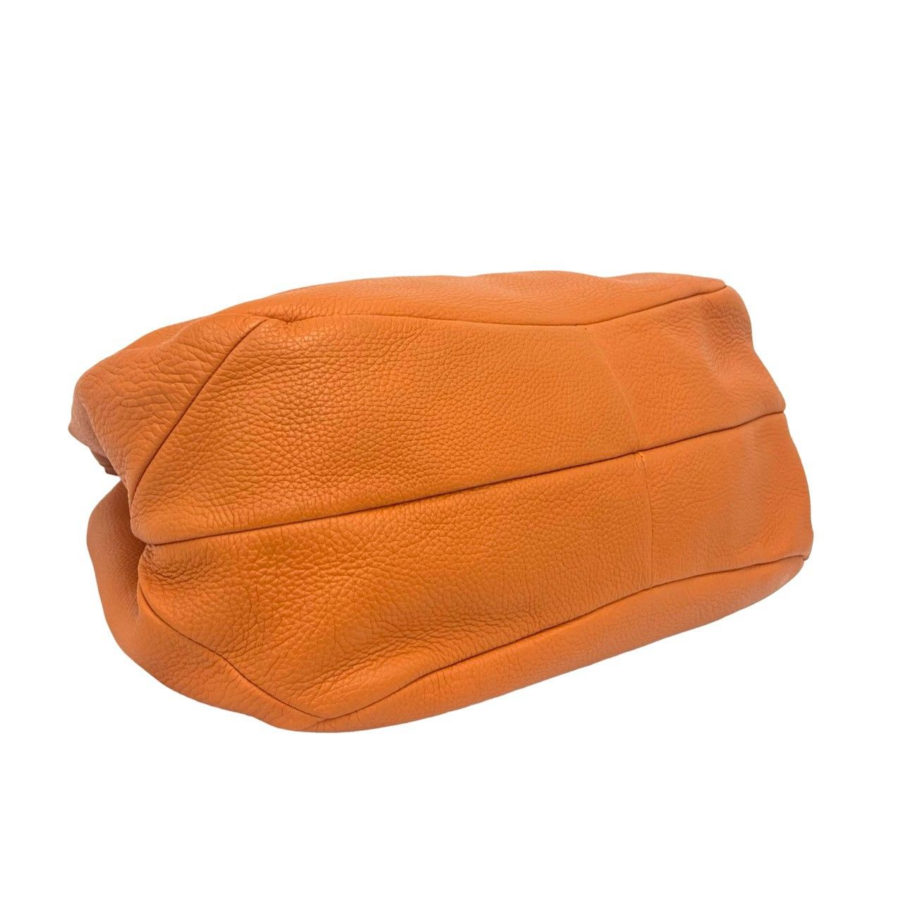 Bottega Veneta Leather Shoulder Bag Handle Tote Orange — view 7