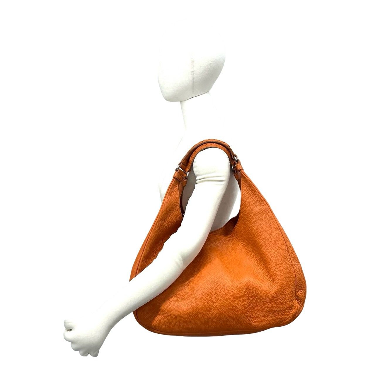 Bottega Veneta Leather Shoulder Bag Handle Tote Orange — view 2