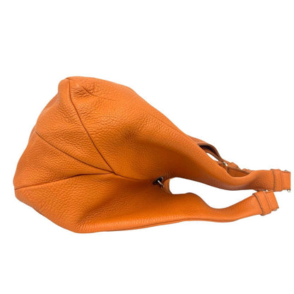 Bottega Veneta Leather Shoulder Bag Handle Tote Orange — view 6