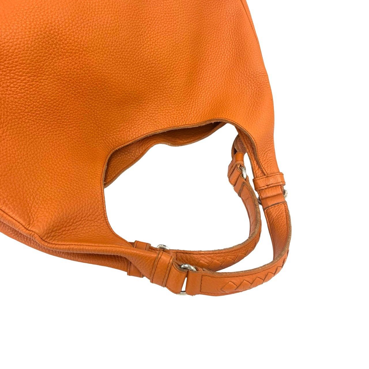 Bottega Veneta Leather Shoulder Bag Handle Tote Orange — view 4