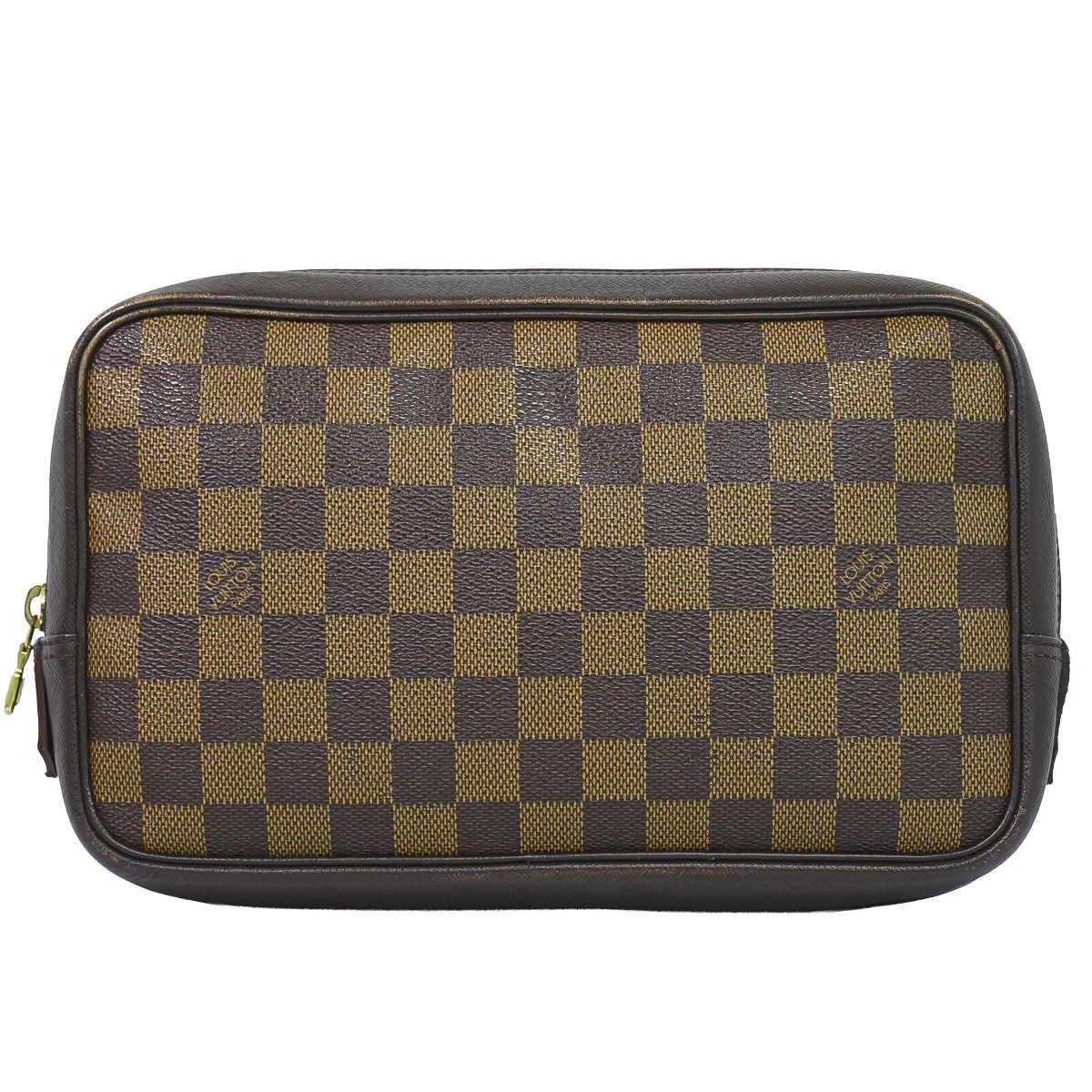 Louis Vuitton LV Trousse Toilet Damier Ebene Pouch Makeup Brown