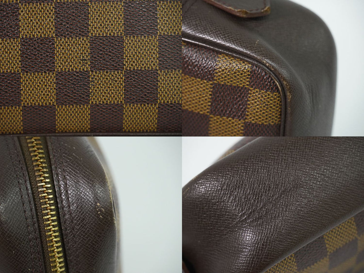 Louis Vuitton LV Trousse Toilet Damier Ebene Pouch Makeup Brown — view 7