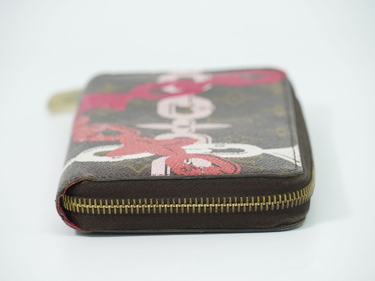 Louis Vuitton LV Zippy Wallet Monogram Bay Zip Around Brown Pink — view 4