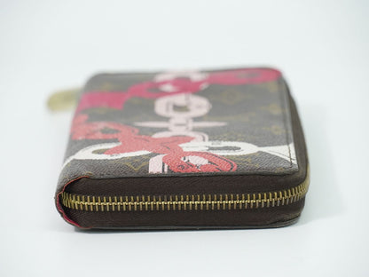 Louis Vuitton LV Zippy Wallet Monogram Bay Zip Around Brown Pink — view 4