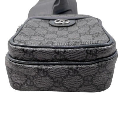 Gucci Belt Bag GG Supreme Double Logo Gray Silver — view 3