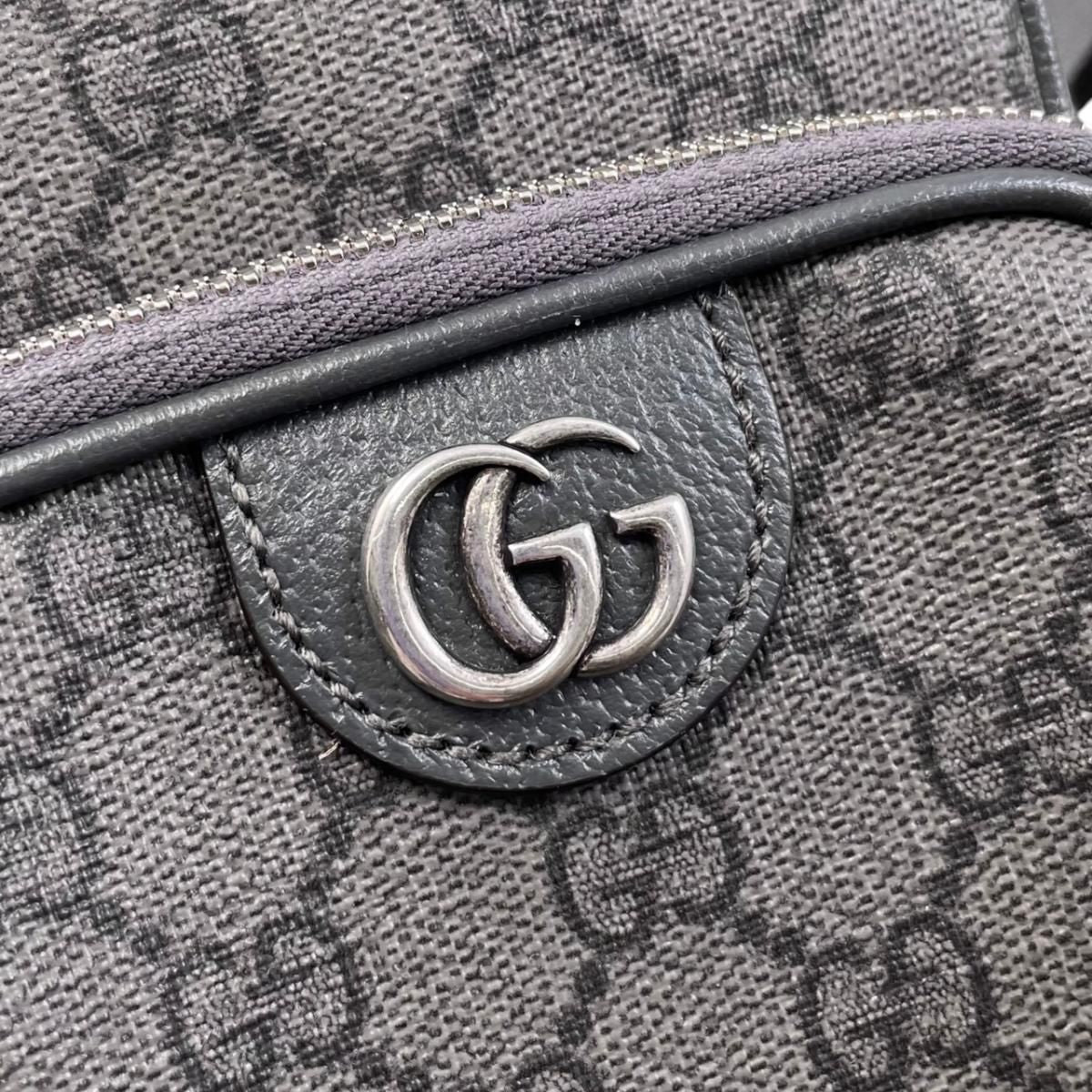 Gucci Belt Bag GG Supreme Double Logo Gray Silver — view 6