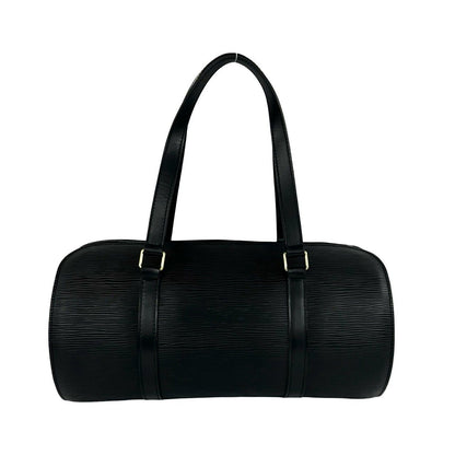 Louis Vuitton Vintage Souflo Epi Leather Handle Drum Boston Bag Black — view 3