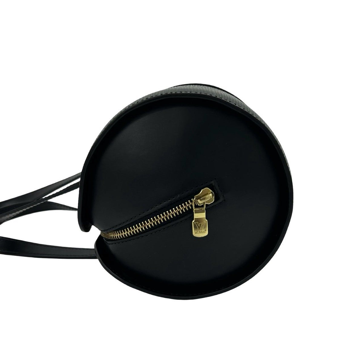 Louis Vuitton Vintage Souflo Epi Leather Handle Drum Boston Bag Black — view 5