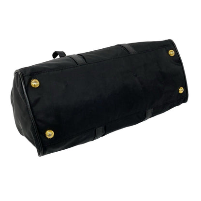 Prada Logo Tessuto Nylon Leather 2-Way Shoulder Bag Handle Tote Black — view 7