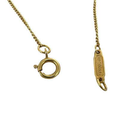 Tiffany & Co Vintage Leaf Heart Necklace Gold 18K Pendant — view 5