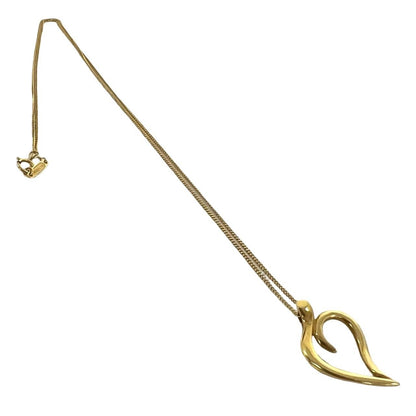 Tiffany & Co Vintage Leaf Heart Necklace Gold 18K Pendant — view 6