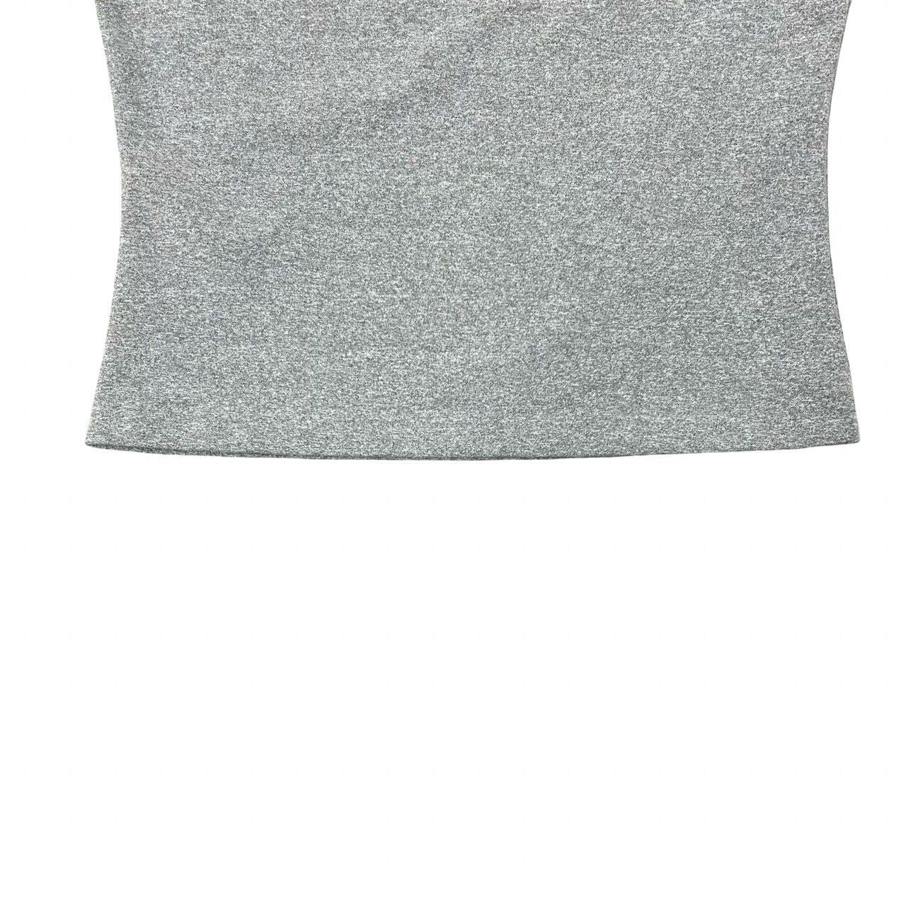 Chanel Vintage CC Logo Nylon Spandex Short Sleeve T-Shirt Gray — view 3