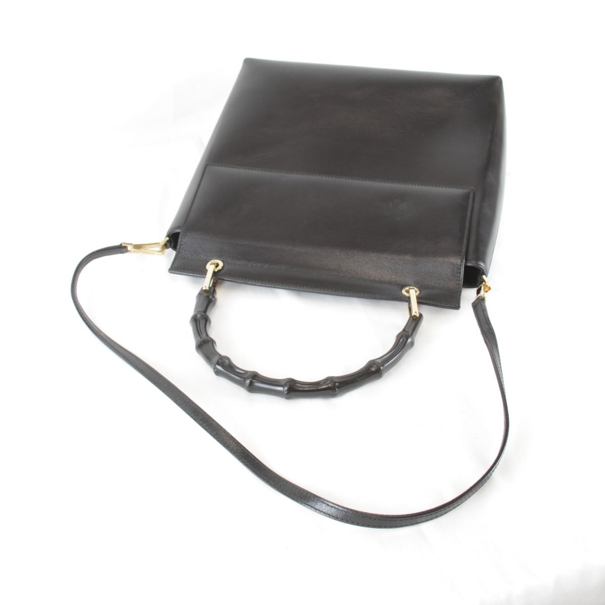 Gucci Bamboo 2-Way Shoulder 001 Bag Leather Black — view 5