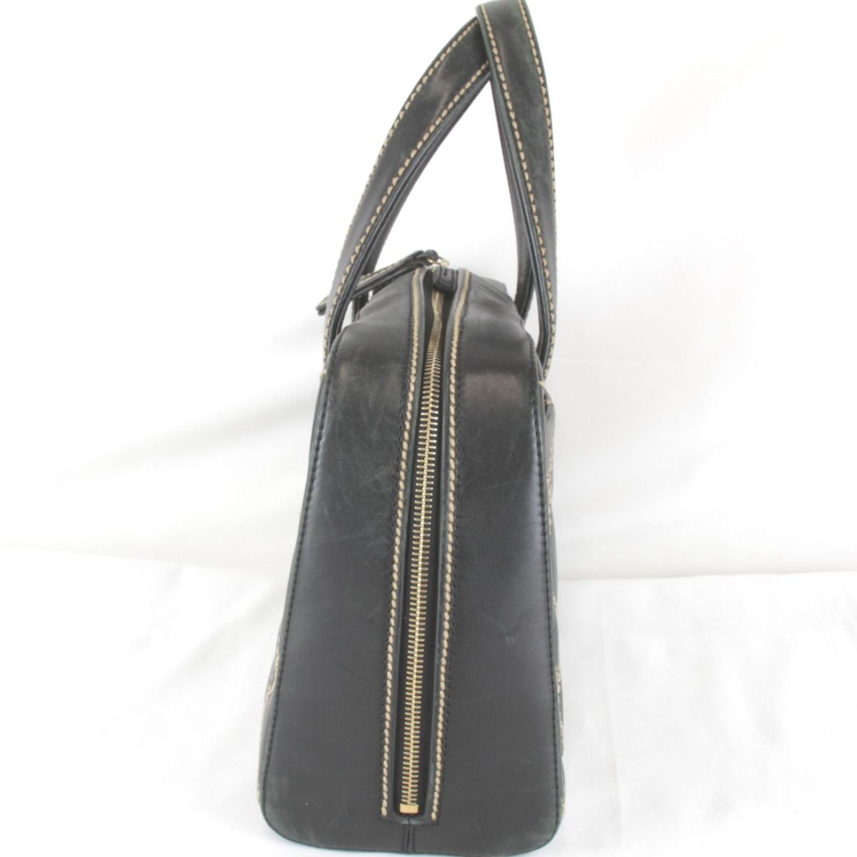 Chanel Wild Stitch Handle with Card Leather Black Handbag — view 3