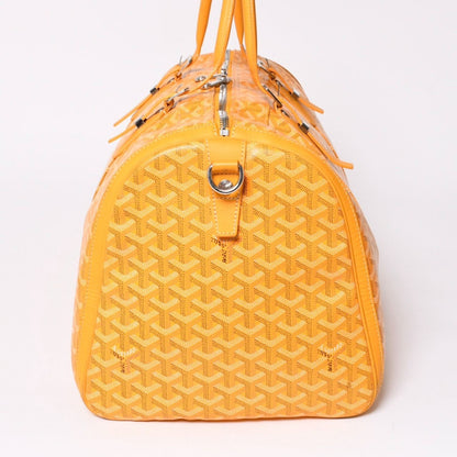 Goyard Boeing 65 Boston Bag Herringbone Canvas Yellow Silver Sneaker — view 4
