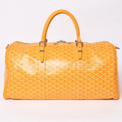 Goyard Boeing 65 Boston Bag Herringbone Canvas Yellow Silver Sneaker