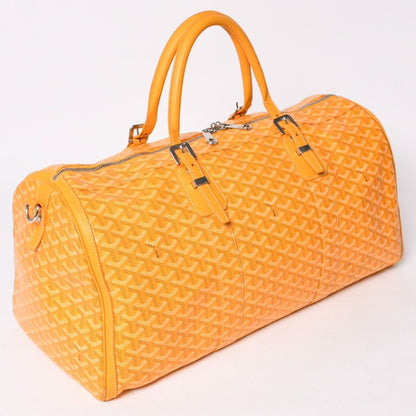 Goyard Boeing 65 Boston Bag Herringbone Canvas Yellow Silver Sneaker — view 3