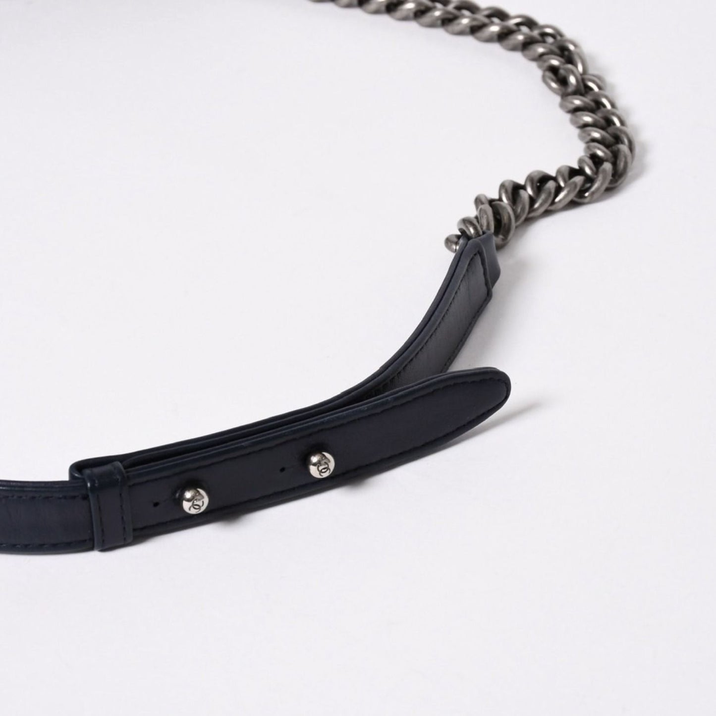 Chanel Boy Chain Shoulder Bag V-shaped Stitch Chevron CC Logo Lambskin 2-Way — view 7
