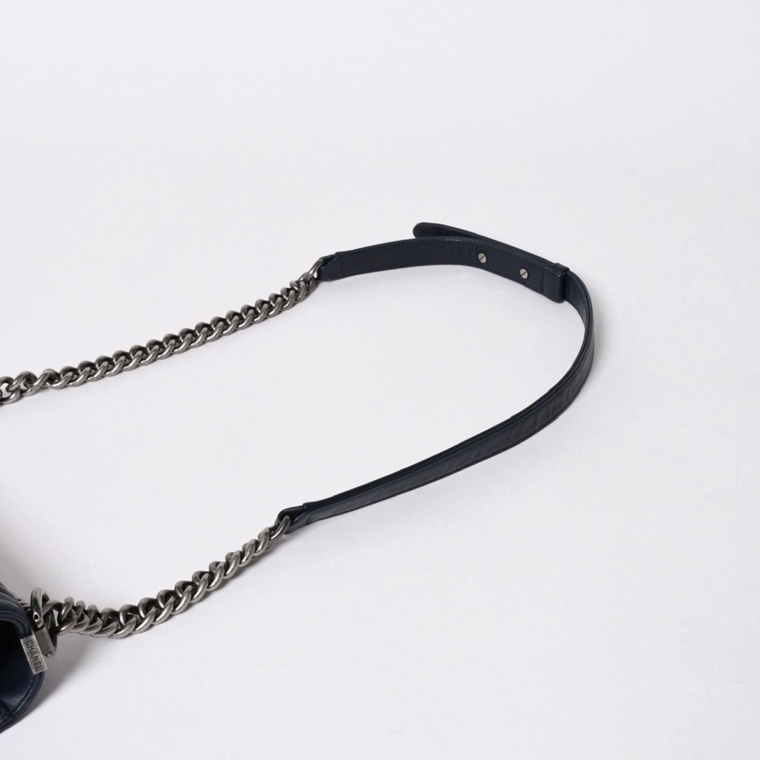 Chanel Boy Chain Shoulder Bag V-shaped Stitch Chevron CC Logo Lambskin 2-Way — view 6