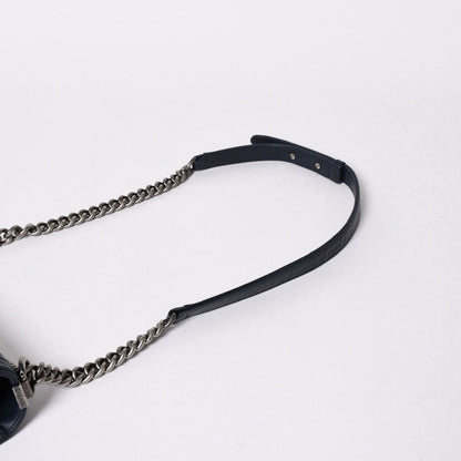 Chanel Boy Chain Shoulder Bag V-shaped Stitch Chevron CC Logo Lambskin 2-Way — view 6