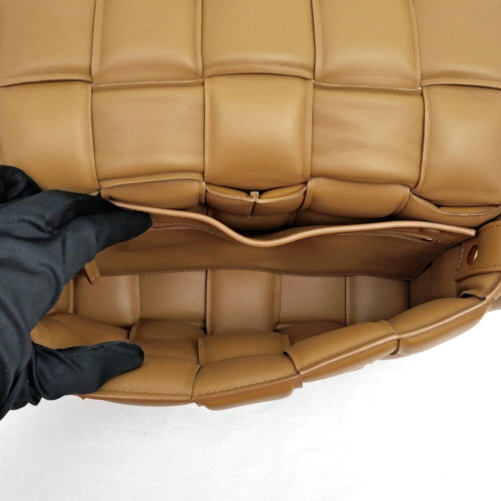 Bottega Veneta Padded Cassette Brown Leather Shoulder Bag Cross — view 7