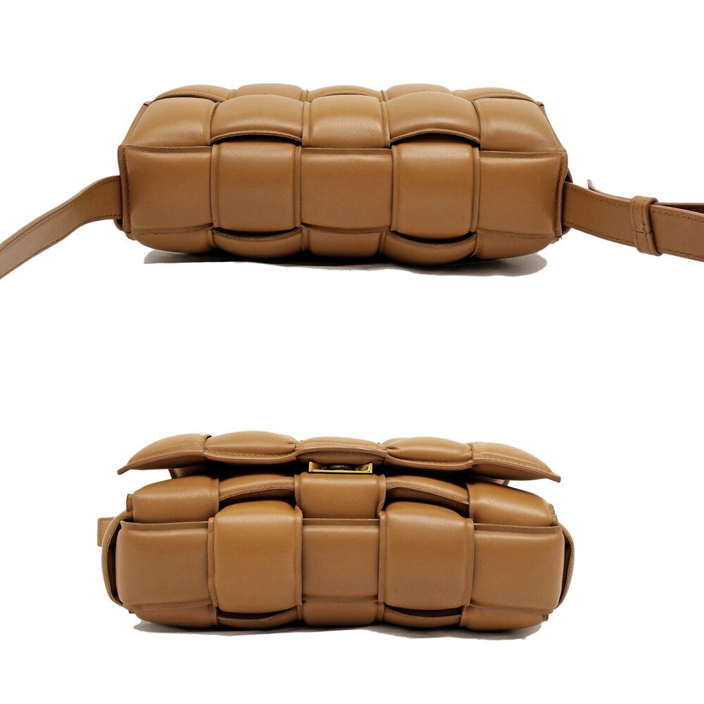 Bottega Veneta Padded Cassette Brown Leather Shoulder Bag Cross — view 4