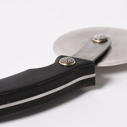 Chrome Hearts Pizza Cutter Cutlery Horseshoe CH Plus Ebony Wood Brown — view 6