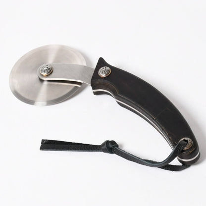 Chrome Hearts Pizza Cutter Cutlery Horseshoe CH Plus Ebony Wood Brown — view 2
