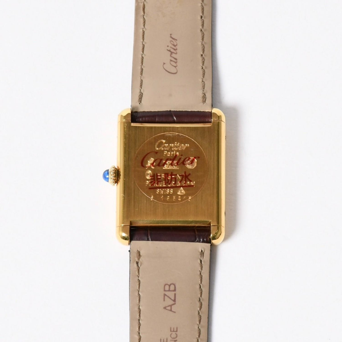 Cartier Tank LM Vermeil Must LM Watch Leather Bordeaux Dial Manual Wind — view 2