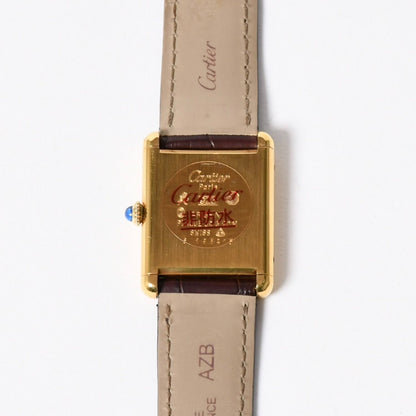 Cartier Tank LM Vermeil Must LM Watch Leather Bordeaux Dial Manual Wind — view 2