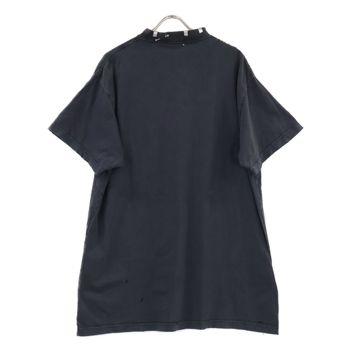 Balenciaga Pierced Oversized Earrings Decorative Distressed Short Sleeve — view 2