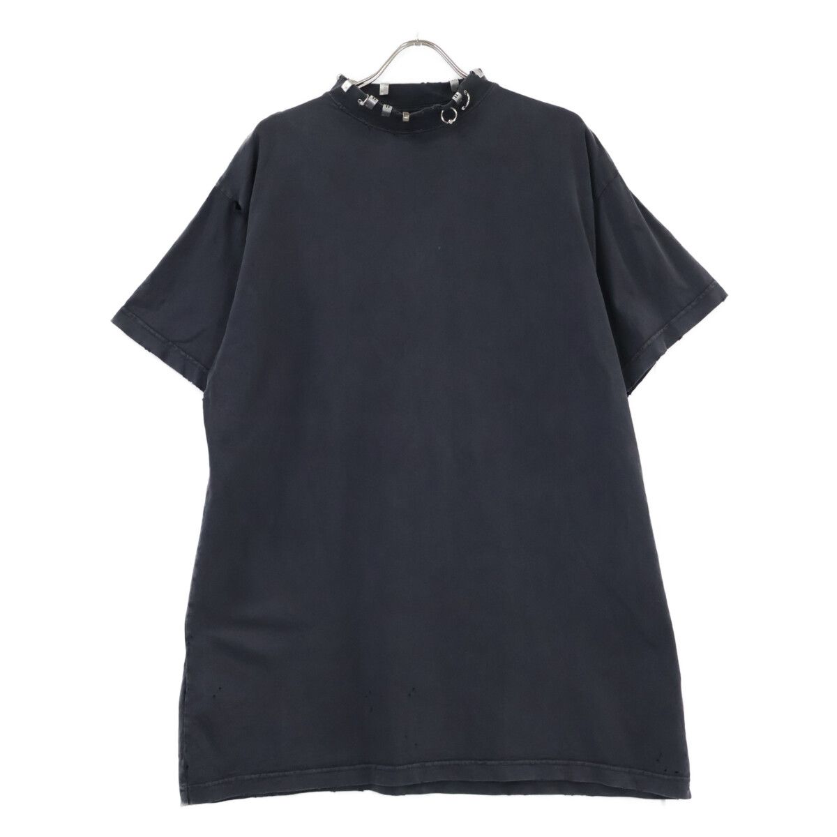 Balenciaga Pierced Oversized Earrings Decorative Distressed Short Sleeve