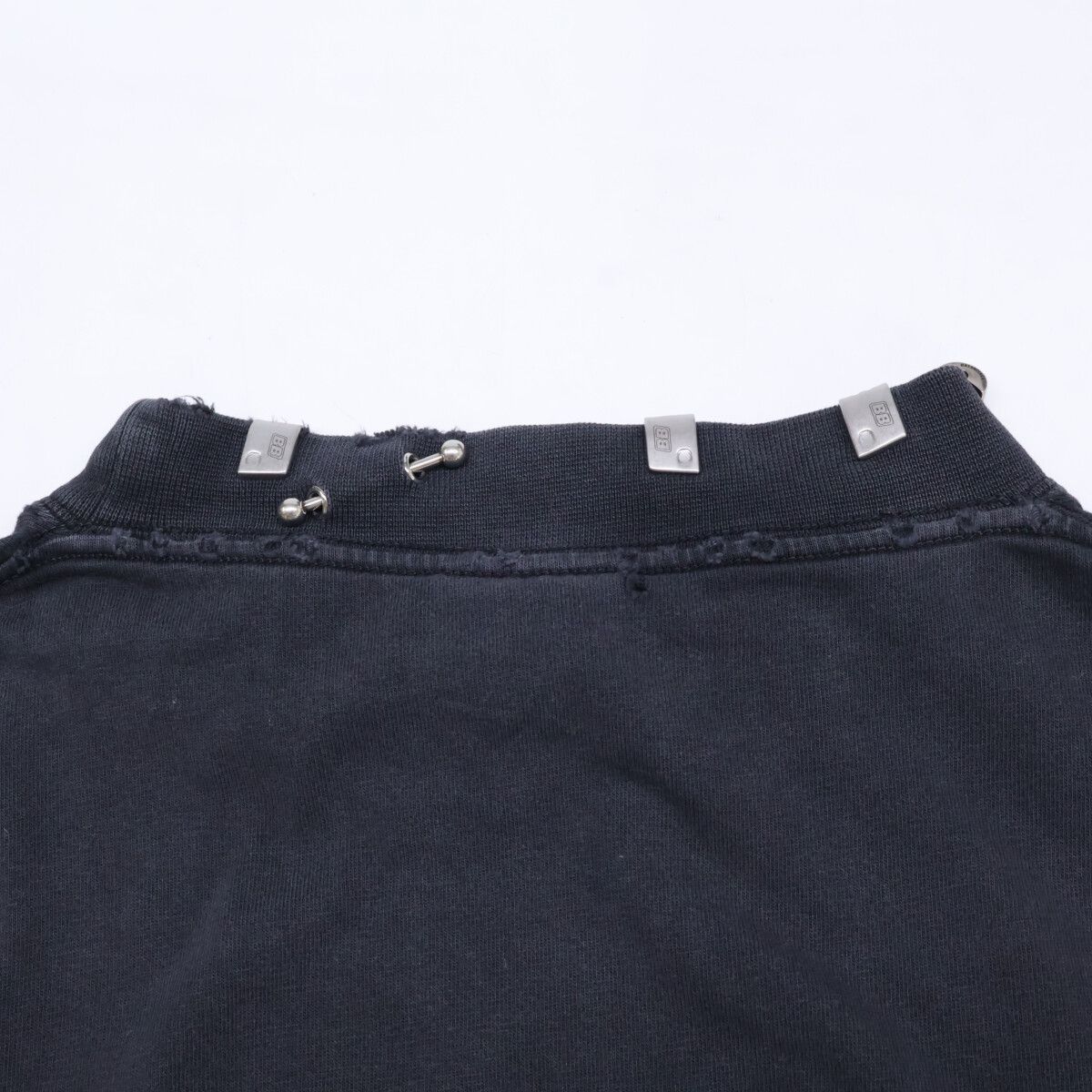 Balenciaga Pierced Oversized Earrings Decorative Distressed Short Sleeve — view 4