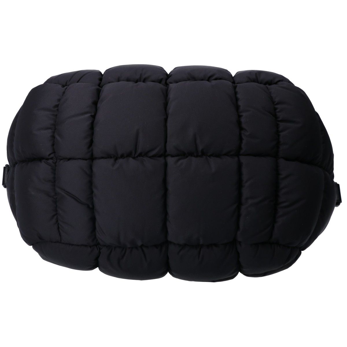 Moncler 24 Mini Caradoc Black Quilted Nylon Rubber Logo 2-Way Down Tote Bag — view 5