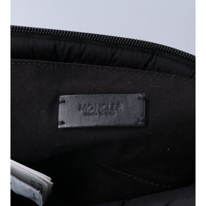 Moncler 24 Mini Caradoc Black Quilted Nylon Rubber Logo 2-Way Down Tote Bag — view 7