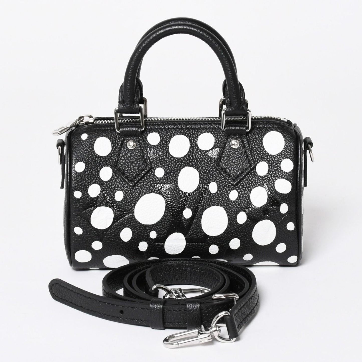 Louis Vuitton Nano Speedy Handbag Yayoi Kusama Monogram Empreinte Black