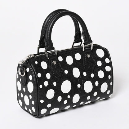 Louis Vuitton Nano Speedy Handbag Yayoi Kusama Monogram Empreinte Black — view 4
