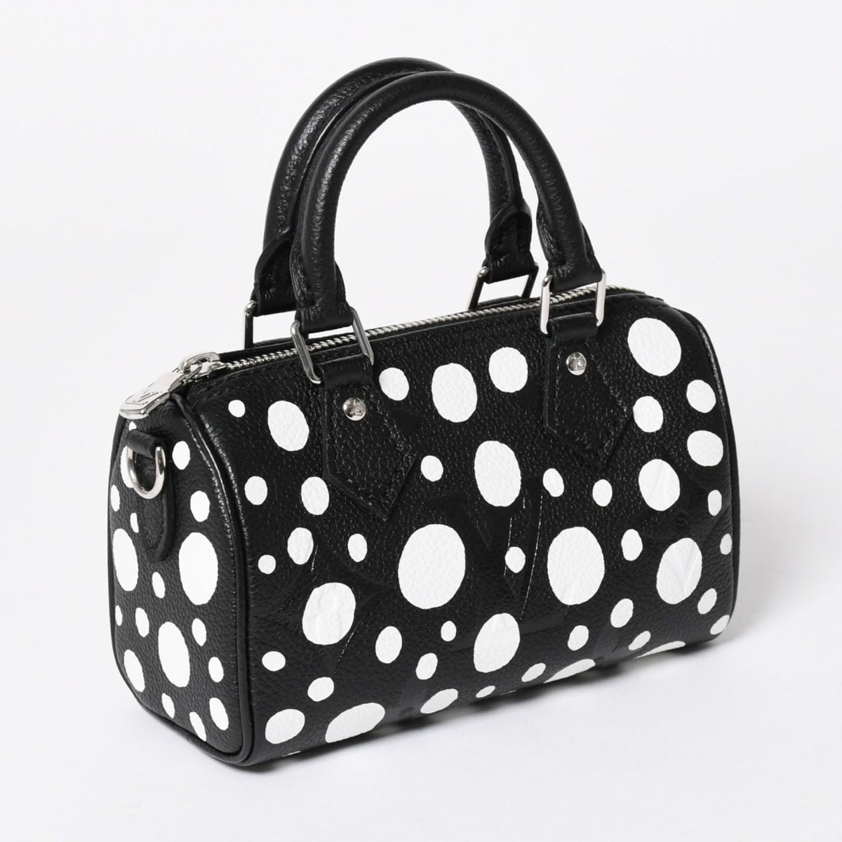 Louis Vuitton Nano Speedy Handbag Yayoi Kusama Monogram Empreinte Black — view 4