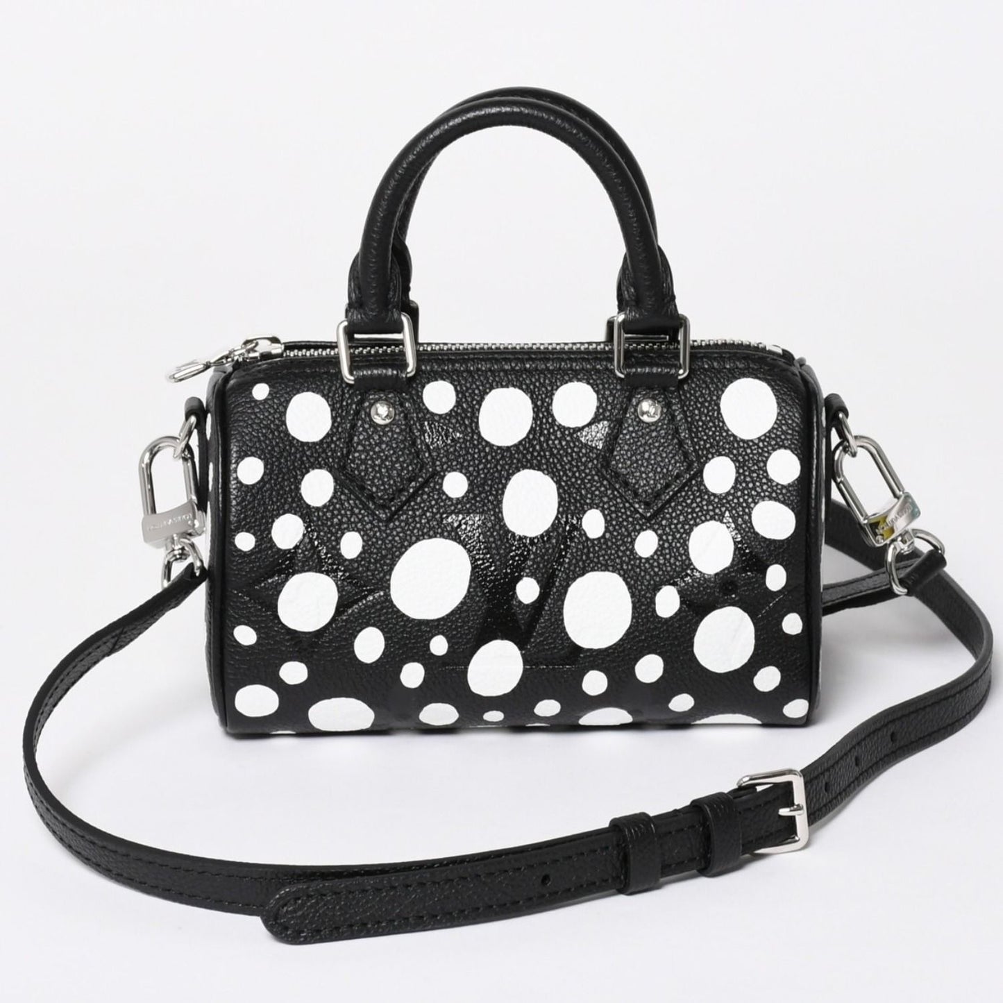 Louis Vuitton Nano Speedy Handbag Yayoi Kusama Monogram Empreinte Black — view 2