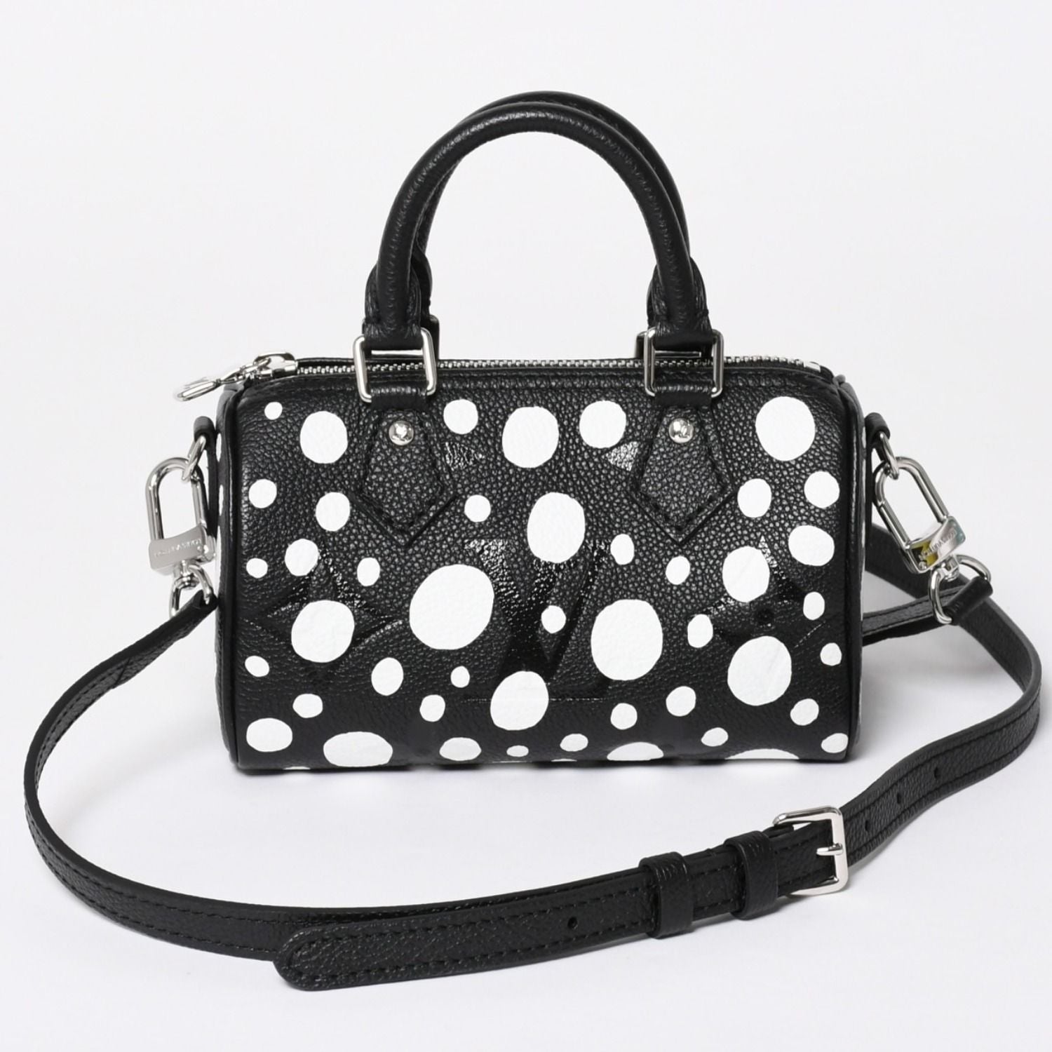 Louis Vuitton Nano Speedy Handbag Yayoi Kusama Monogram Empreinte Black — view 2