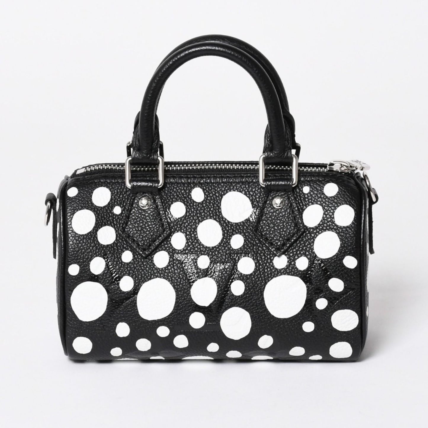 Louis Vuitton Nano Speedy Handbag Yayoi Kusama Monogram Empreinte Black — view 3