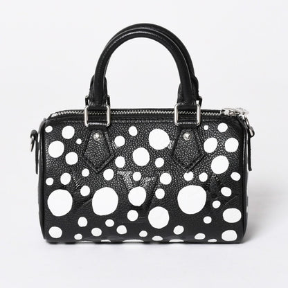 Louis Vuitton Nano Speedy Handbag Yayoi Kusama Monogram Empreinte Black — view 3