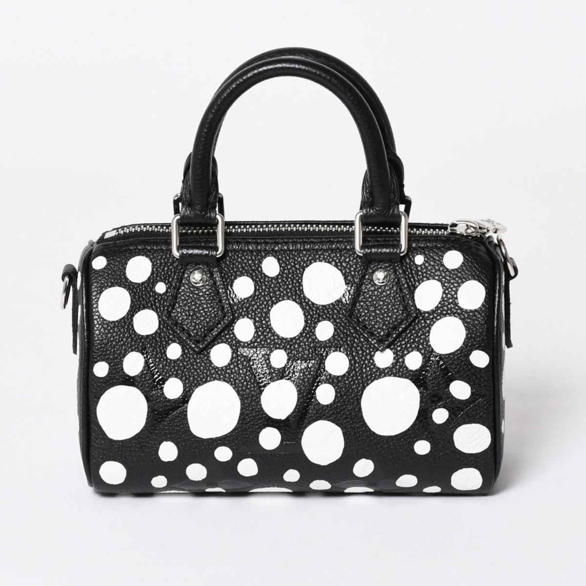 Louis Vuitton Nano Speedy Handbag Yayoi Kusama Monogram Empreinte Black — view 3