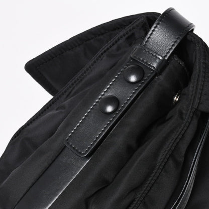 Prada Pocono Shoulder Bag Triangle Logo Nylon Black Silver — view 7